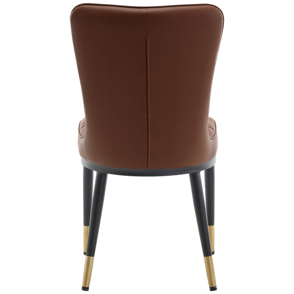 Light Lager Dining Chair in Coffee Jaen Leather
