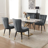 Light Lager Dining Chair in Gray Azal Velvet