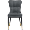 Light Lager Dining Chair in Gray Azal Velvet
