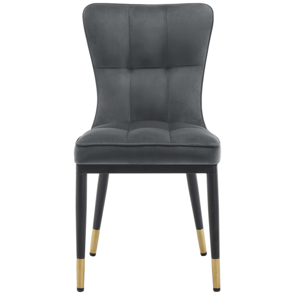 Light Lager Dining Chair in Gray Azal Velvet
