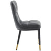 Light Lager Dining Chair in Gray Azal Velvet