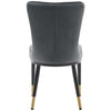 Light Lager Dining Chair in Gray Azal Velvet