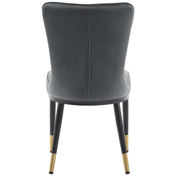 Light Lager Dining Chair in Gray Azal Velvet