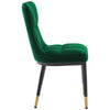 Light Lager Dining Chair in Green Azal Velvet