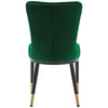 Light Lager Dining Chair in Green Azal Velvet