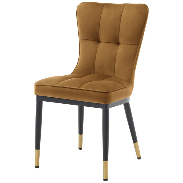 Light Lager Dining Chair in Khaki Azal Velvet