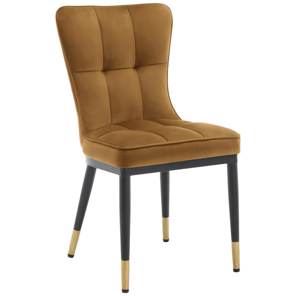 Light Lager Dining Chair in Khaki Azal Velvet
