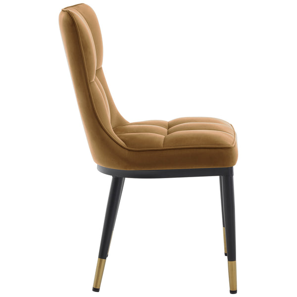 Light Lager Dining Chair in Khaki Azal Velvet