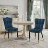 Light Lager Dining Chair in Lake Azal Velvet