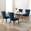 Light Lager Dining Chair in Lake Azal Velvet