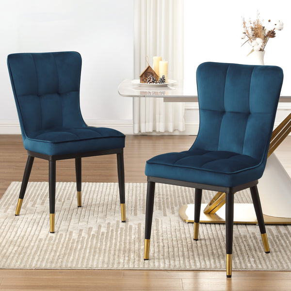 Light Lager Dining Chair in Lake Azal Velvet