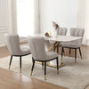 Light Lager Dining Chair in Pebble Jaen Leather