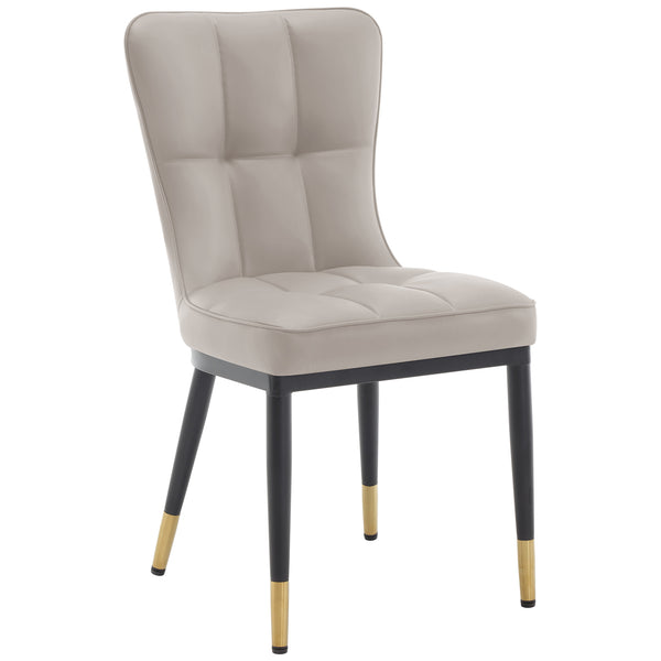 Light Lager Dining Chair in Pebble Jaen Leather