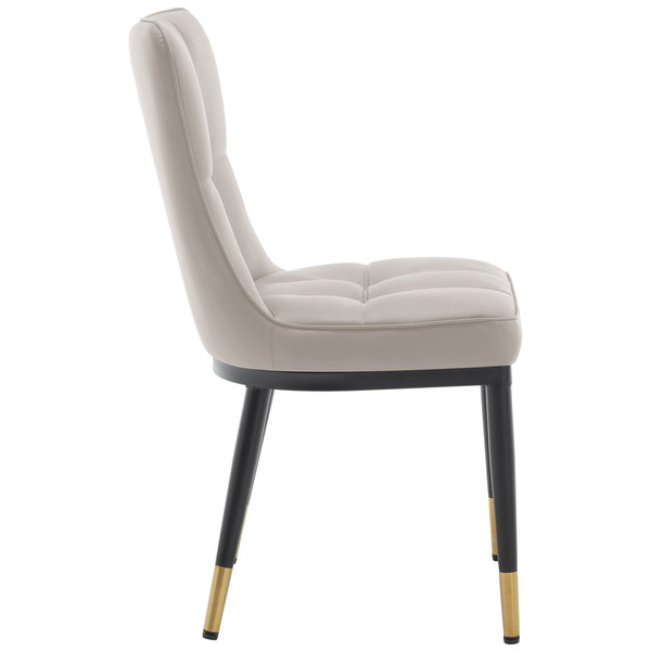 Light Lager Dining Chair in Pebble Jaen Leather