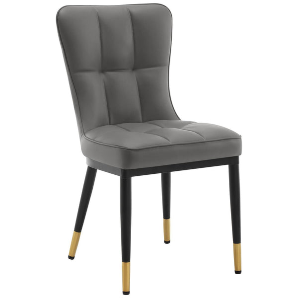 Light Lager Dining Chair in Slate Jaen Leather
