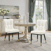 Light Lager Dining Chair in White Azal Velvet