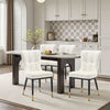 Light Lager Dining Chair in White Azal Velvet