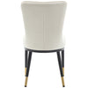 Light Lager Dining Chair in White Azal Velvet