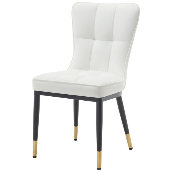 Light Lager Dining Chair in White Jaen Leather