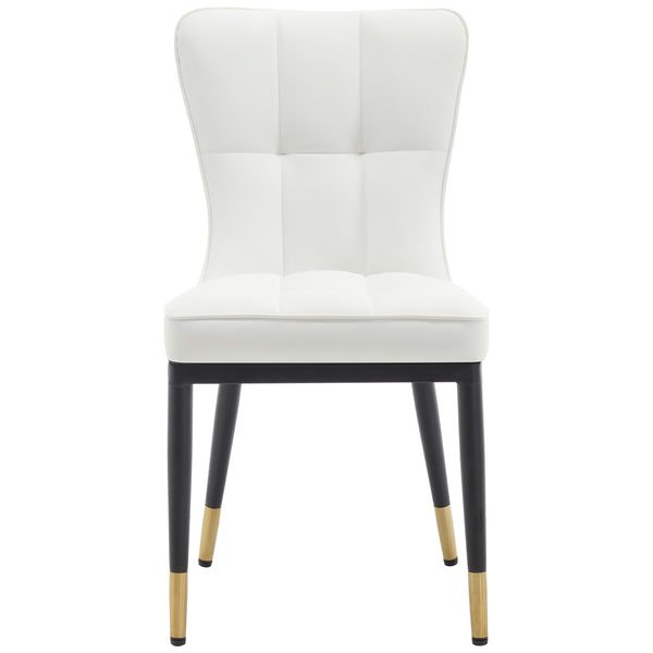 Light Lager Dining Chair in White Jaen Leather