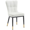 Light Lager Dining Chair in White Jaen Leather