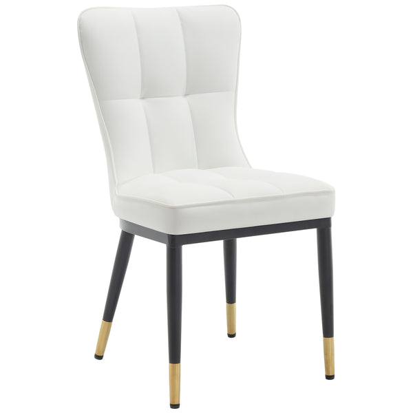 Light Lager Dining Chair in White Jaen Leather