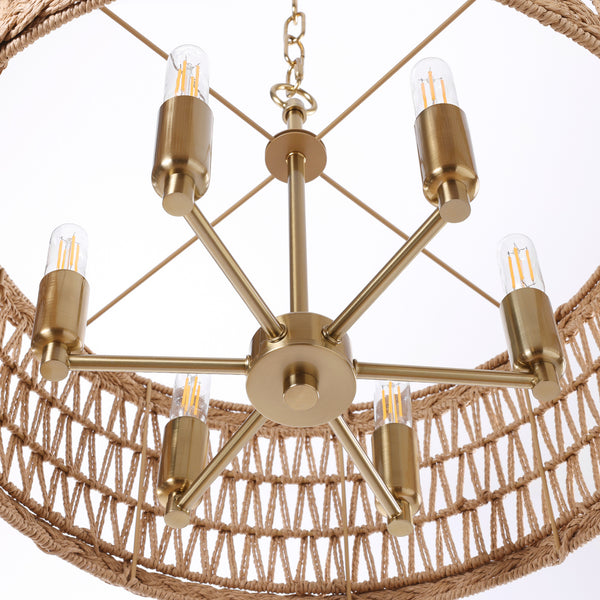 Lipovina chandelier light, Brass