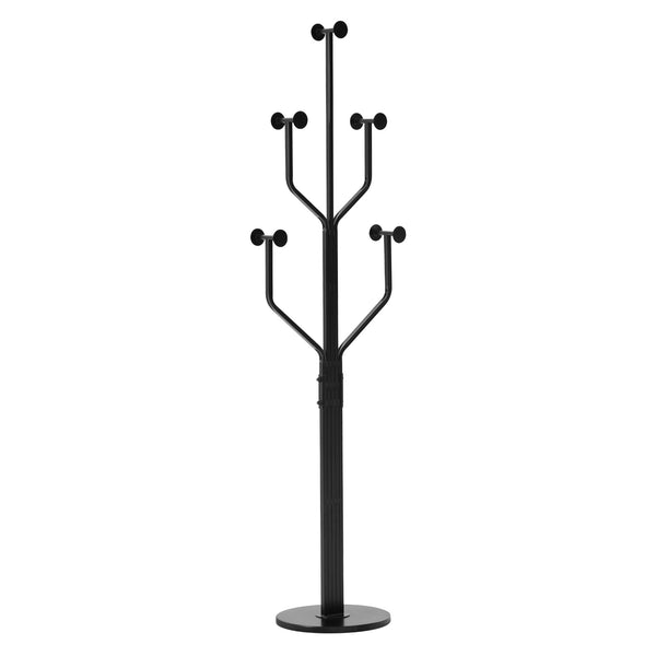 Lonzo Coat Rack in Black Finish, Black Marble Base