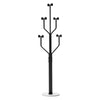 Lonzo Coat Rack in Black Finish, White Marble Base