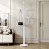 Lonzo Coat Rack in White Finish, White Marble Base