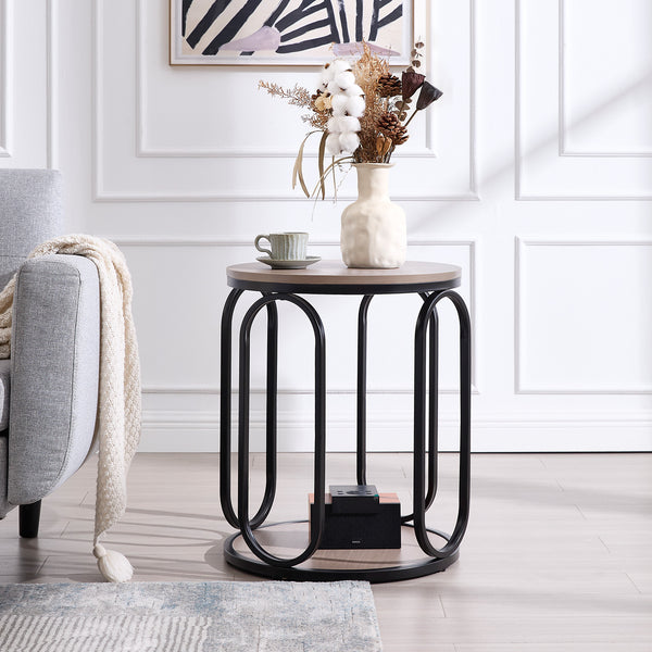 Machin side table, Greige MDF