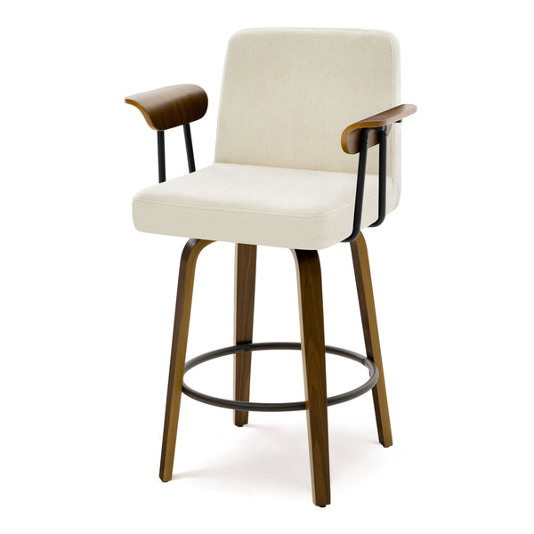 Malvasia Counter Stool in Beige Fiano Fabric