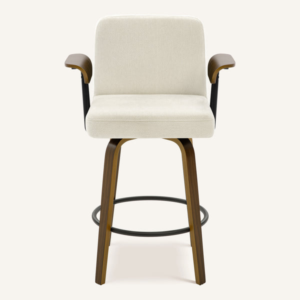 Malvasia Counter Stool in Beige Fiano Fabric