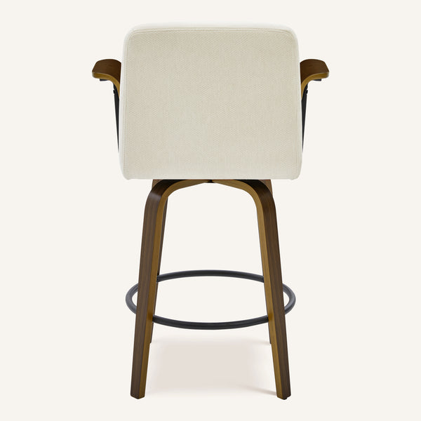 Malvasia Counter Stool in Beige Fiano Fabric
