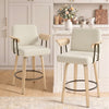 Malvasia II Counter Stool in Beige Fiano Fabric