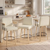 Malvasia II Counter Stool in Beige Fiano Fabric