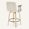Malvasia II Counter Stool in Beige Fiano Fabric