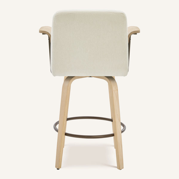 Malvasia II Counter Stool in Beige Fiano Fabric