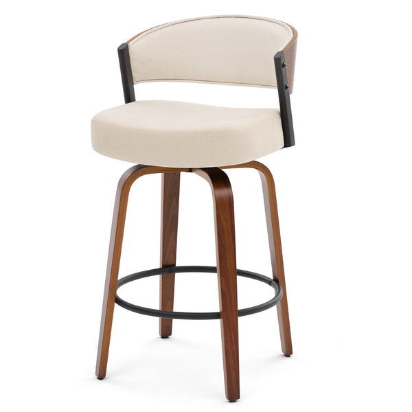 Malvina Counter Stool in Beige Grzi Fabric