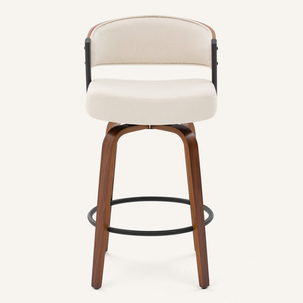 Malvina Counter Stool in Beige Grzi Fabric