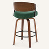 Malvina Counter Stool in Green Grzi Fabric