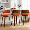 Malvina Counter Stool in Orange Grzi Fabric