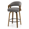 Malvina II Counter Stool in Gray Grzi Fabric