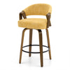 Malvina II Counter Stool in Yellow Silencio Fabric