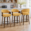 Malvina II Counter Stool in Yellow Silencio Fabric