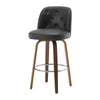 Medina Bar Stool in Black Hron Leather, Bar Height