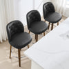 Medina Bar Stool in Black Hron Leather, Bar Height