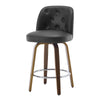 Medina Bar Stool in Black Hron Leather, Counter Height