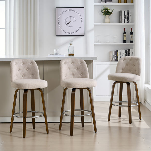 Medina bar stool, Brown Bena Fabric/Bar Height