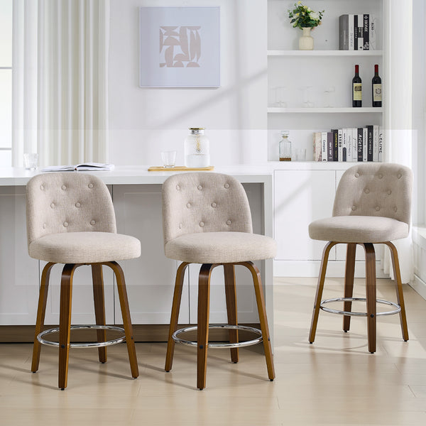 Medina bar stool, Brown Bena Fabric/Counter Height
